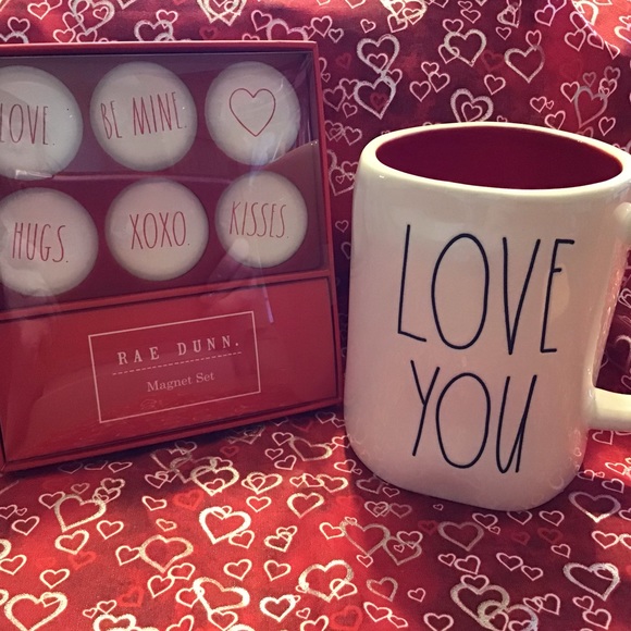 Rae Dunn Other - Rae Dunn LOVE YOU Mug/Magnet Set